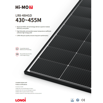 Panouri fotovoltaice LONGI 445W bifaciale LR8-48HGD-445M